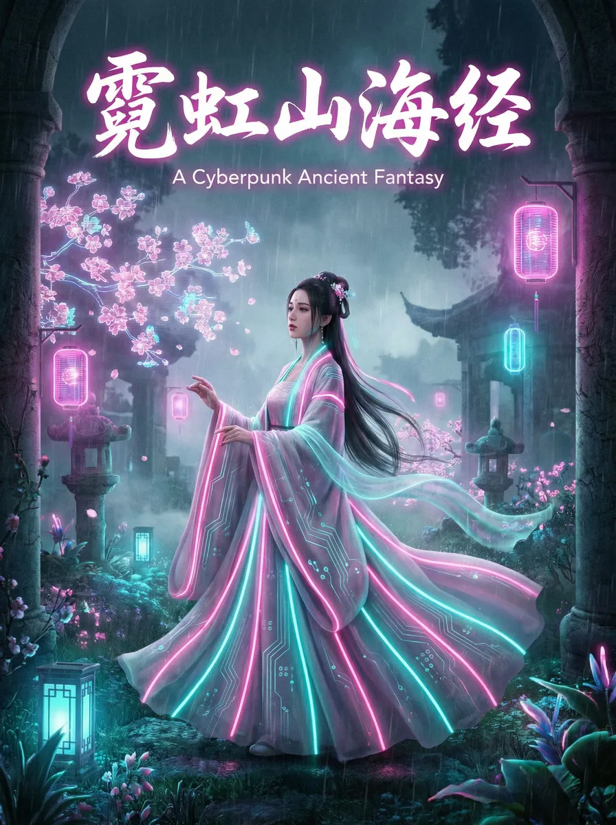95W乳液78WYW永久区域 古风奇缘短剧 - 霓虹山海经海报